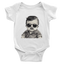 Little Boss: Funny Baby Onesie with Mustache and Sunglasses