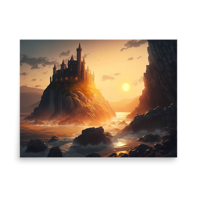 Majestic Fantasy Castle Poster