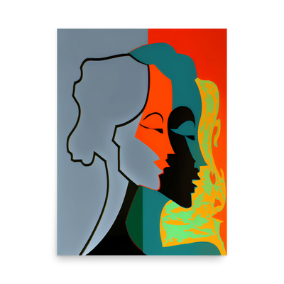 Elegant Abstract Woman Silhouette Print