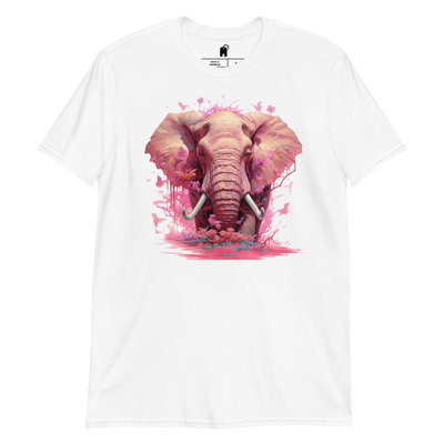 Pretty in Pink: Graphic Tee with Adorable Pink Elephant