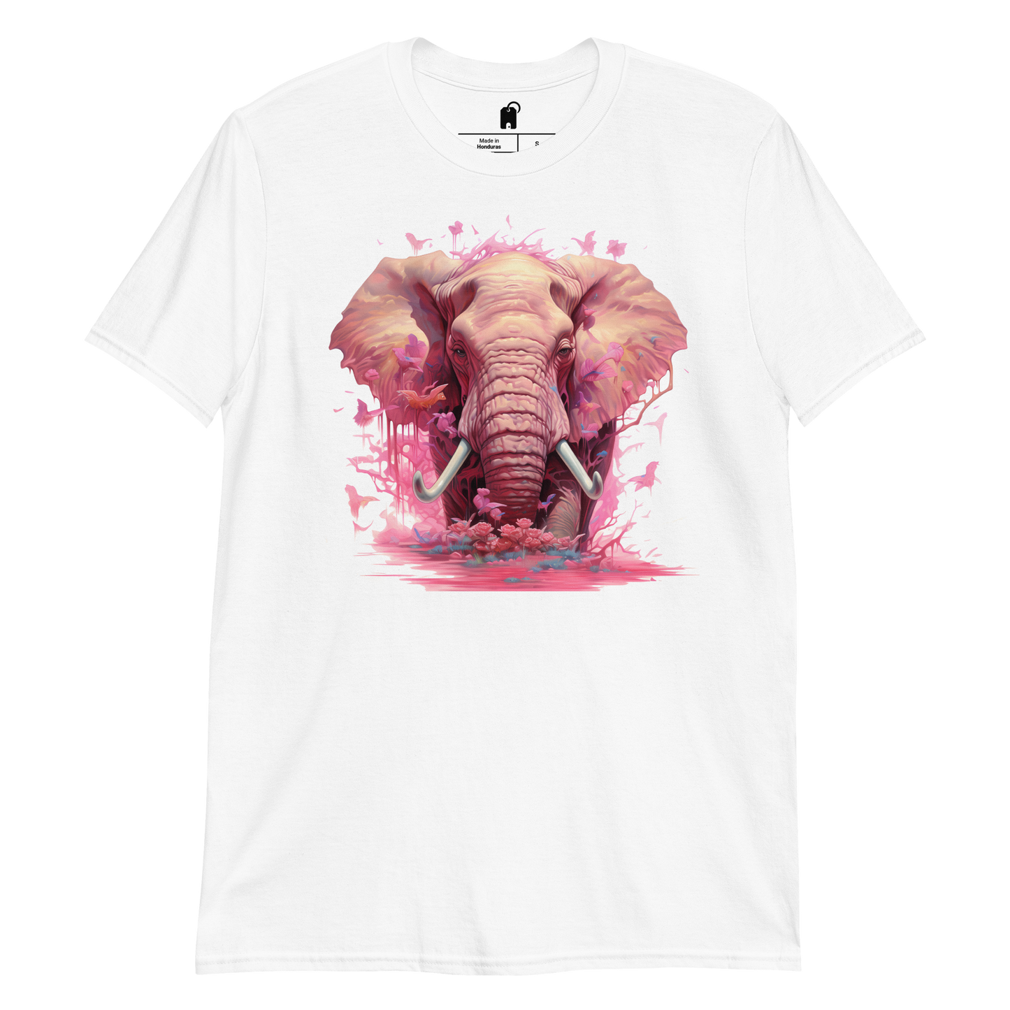 Pretty in Pink: Graphic Tee with Adorable Pink Elephant
