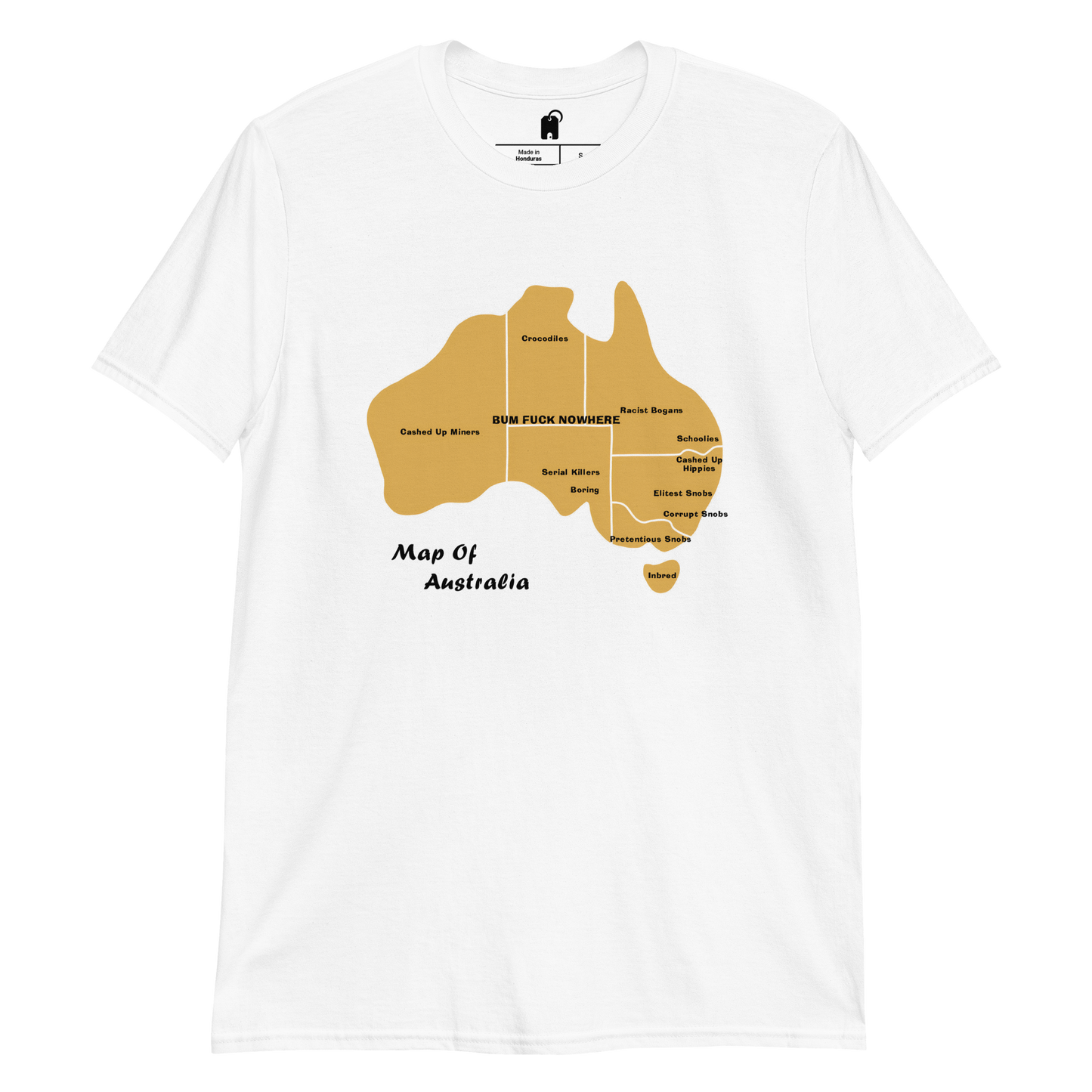 Map of Australia: Funny Aussie Stereotypes T-Shirt