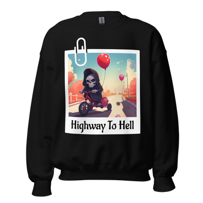 Youthful Reaper: Trendy Graphic Sweatshirt with a Twist of Humor