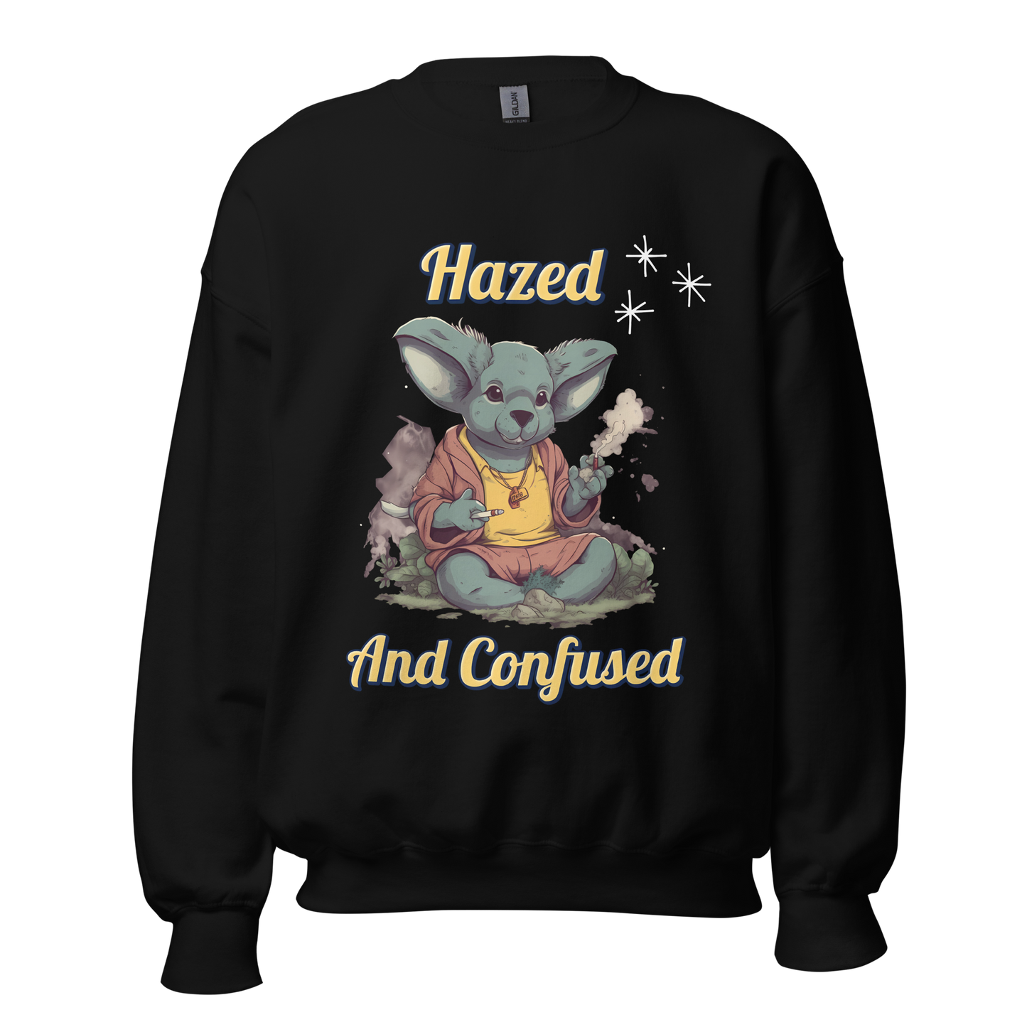 Chill Koala Vibes Graphic Sweatshirt: Stay Cozy and Laid-Back with a Stoner Twist