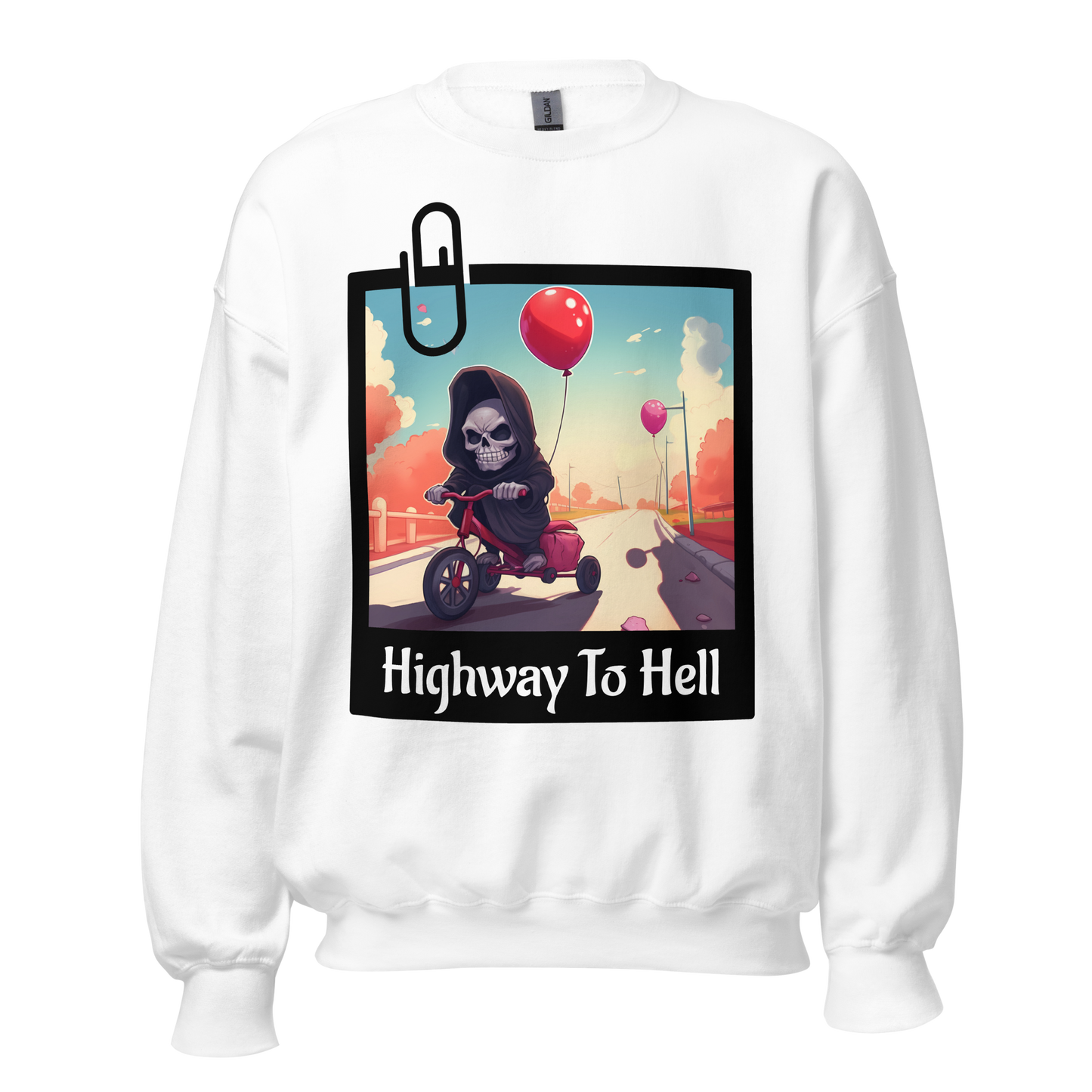 Youthful Reaper: Trendy Graphic Sweatshirt with a Twist of Humor