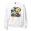 Surfing Shiba Inu: Retro Graphic Sweatshirt Riding the Great Wave