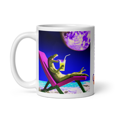 Roar on the Moon: Dinosaur Drinking Mug