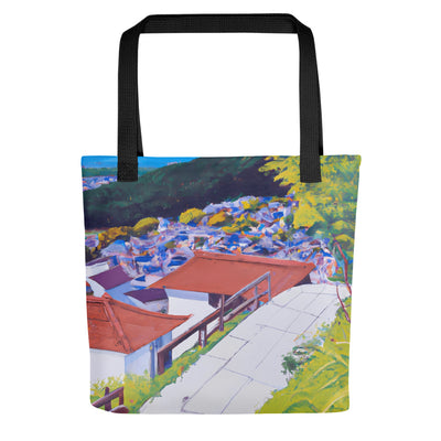 Japanese Village Watercolour Tote Bag: Carry the Charm and Serenity of Japan with You Everywhere!