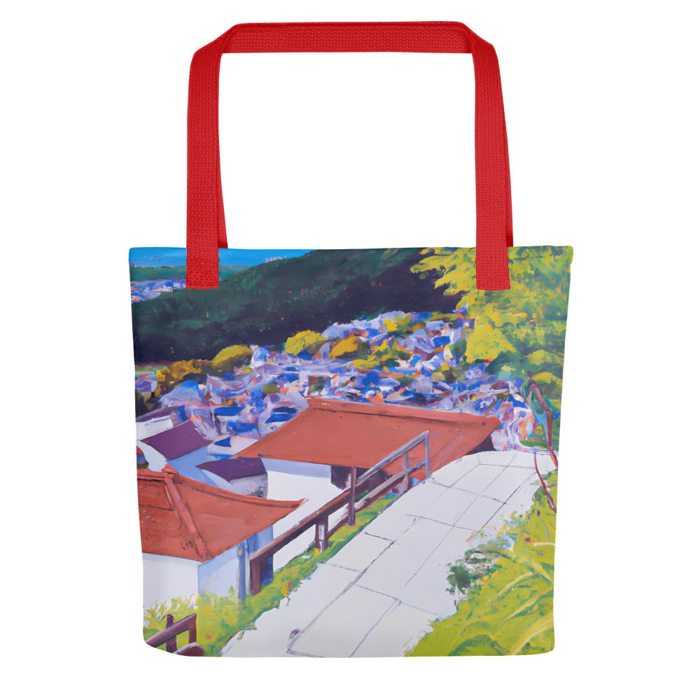 Japanese Village Watercolour Tote Bag: Carry the Charm and Serenity of Japan with You Everywhere!