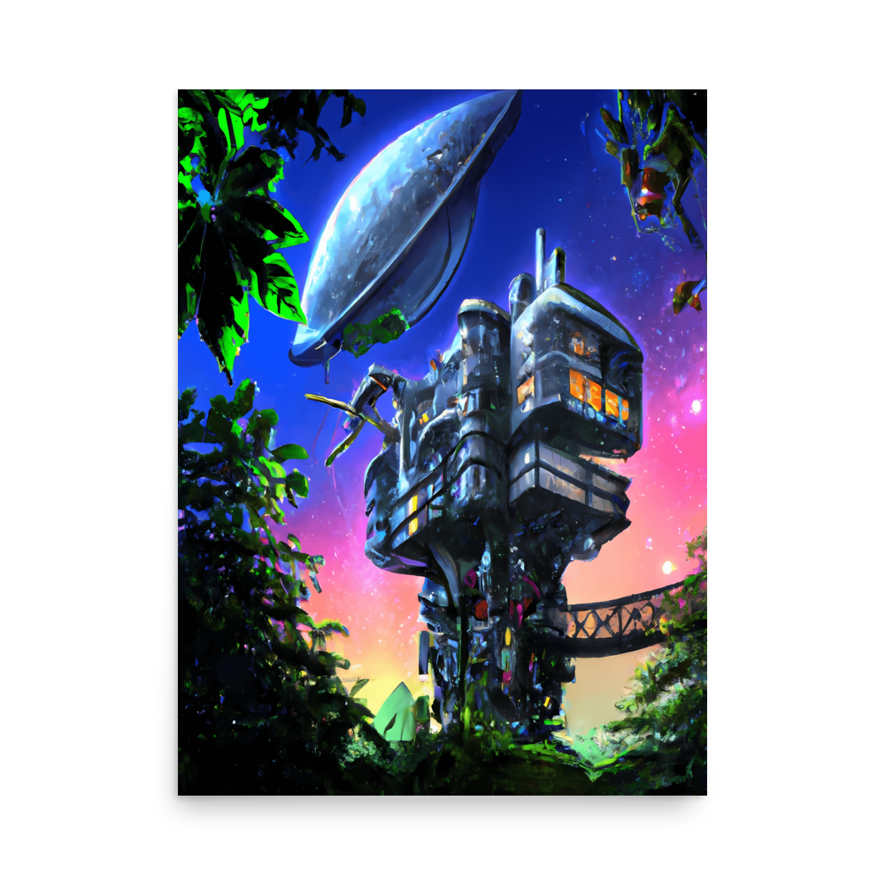 Beyond the Stars: Mystical Outer Space Poster