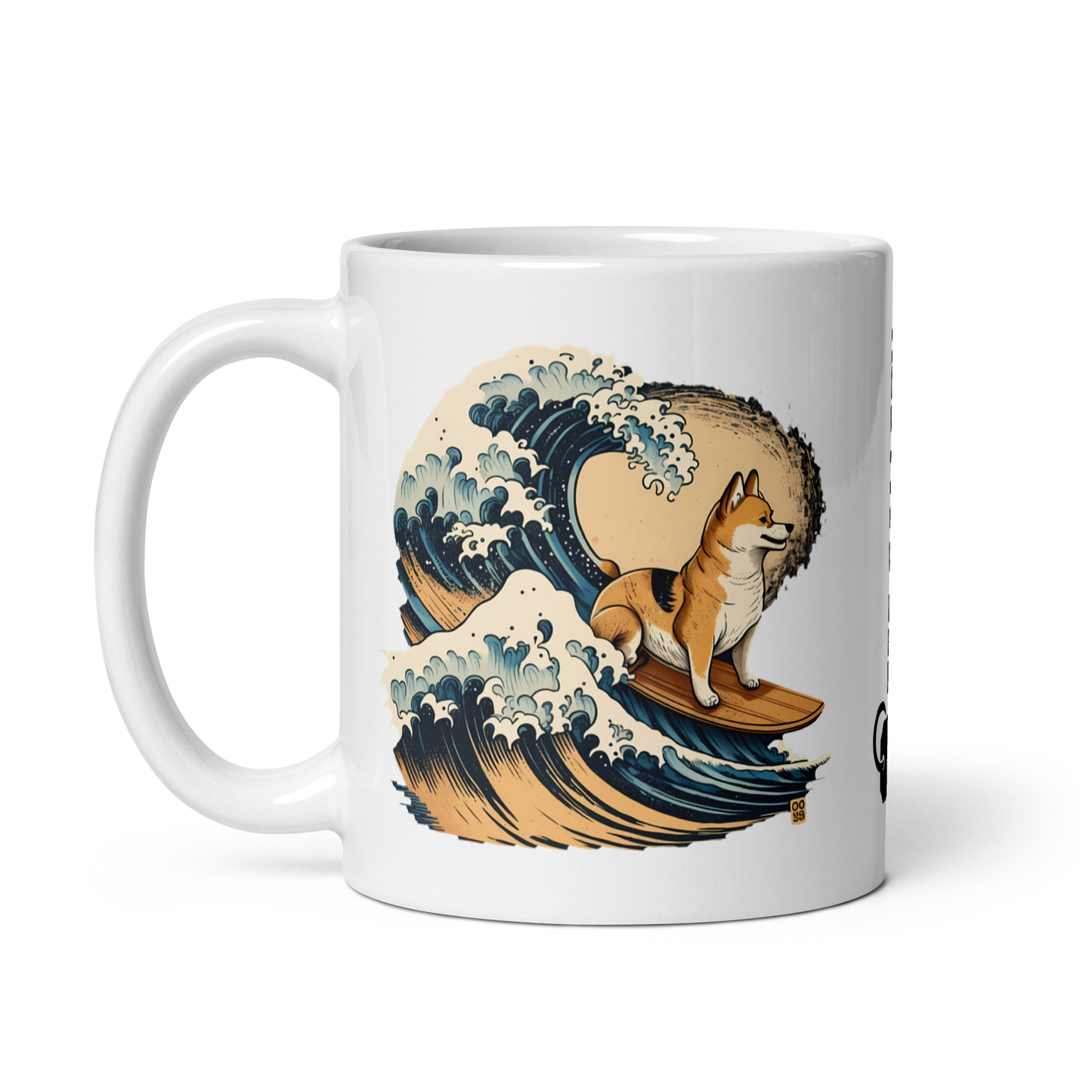 Surfing Shiba Inu Mug: Ride the Wave with Your Favorite Canine Companion