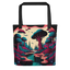 Trippy 'Shroomscape: A Psychedelic Mushroom Land Tote Bag