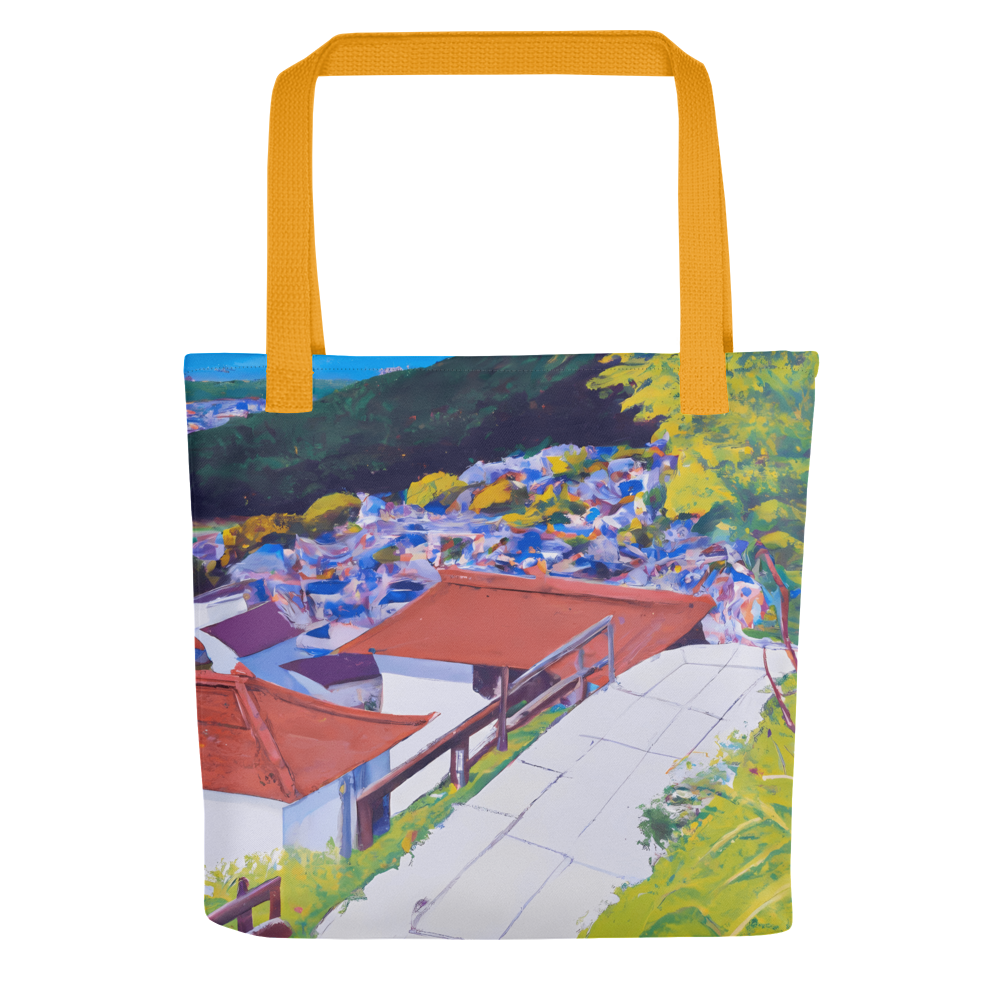 Japanese Village Watercolour Tote Bag: Carry the Charm and Serenity of Japan with You Everywhere!